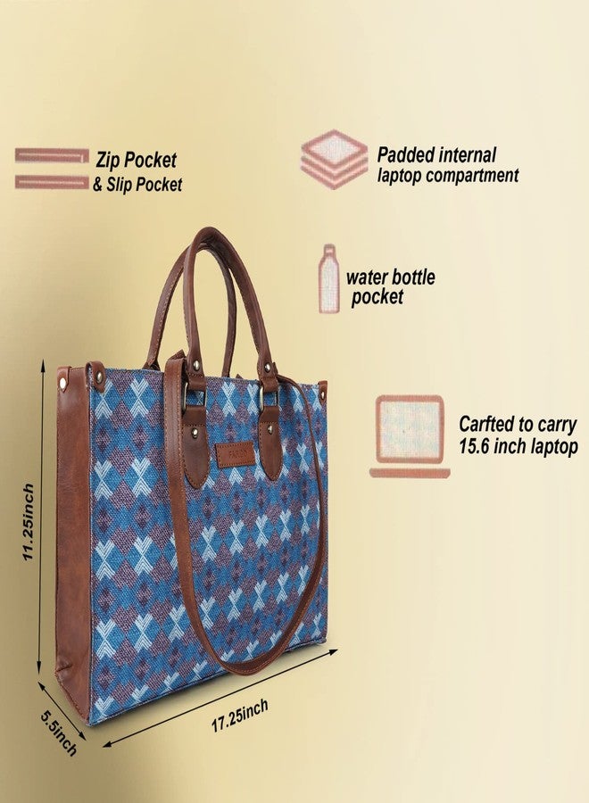 Fargo Canvas Laptop Handbag for Women - Stylish & Durable Tote Bag, Fits 15-Inch Laptops (FGO-615) - Image 4