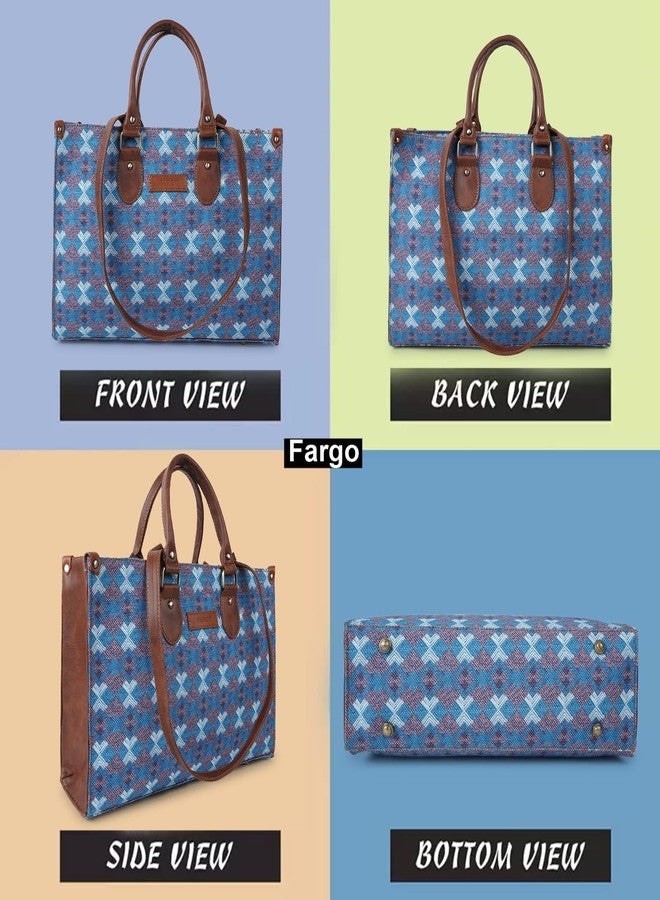 Fargo Canvas Laptop Handbag for Women - Stylish & Durable Tote Bag, Fits 15-Inch Laptops (FGO-615) - Image 5