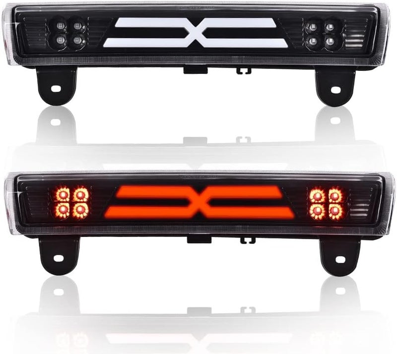 PIT66 LED Third 3rd Brake Light Compatible with Chevy Suburban 1500 2500 Tahoe 00-06/Fit GMC Yukon 00-06/Fit GMC Yukon XL 1500 2500 00-06 High Mount Stop Light Lamp Clear Lens Black Housing - Image 1