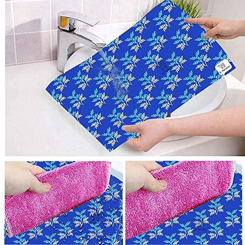 E-Retailer® Waterproof PVC Refrigerator Drawer Mats/Multipurpose Mats/Fridge Mats Set of 8 Pcs (Color-Leaf Blue, Size-17.5X11.5 Inches) - Image 4