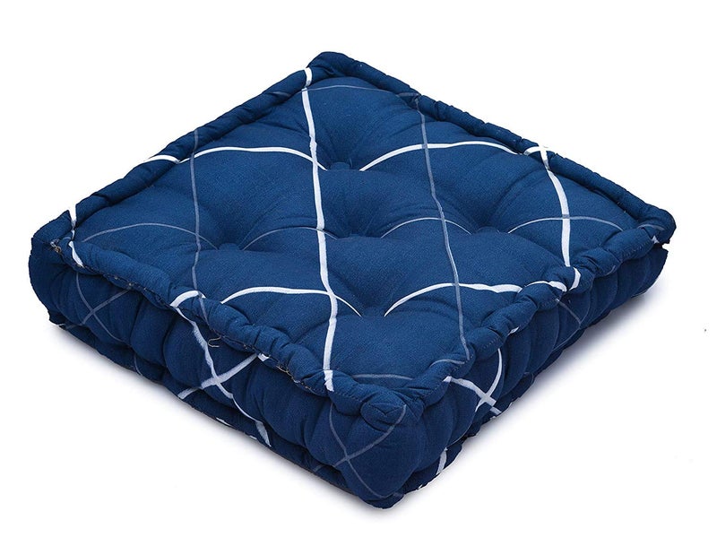 RRC Super Soft Microfiber Cotton Square Floor Pillow Tufted,Setting, Printed Seat Cushion,Pack of 1 Chair Cushion 16X16(Inches) 41X41(CM) - Image 3