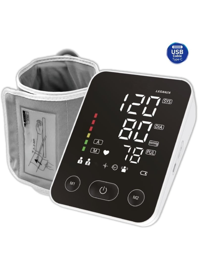 Original Digital Upper Arm Pressure Monitor – Automatic Device with LCD Display and Memory Function – Accurate and Easy to Use