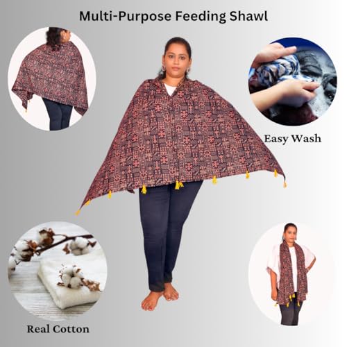 Balakrithi Breastfeeding Feeding Shawl | Feeding Covers | Nursing Covers for Feeding Mom|Apron for Mom |Multi Use - Image 4