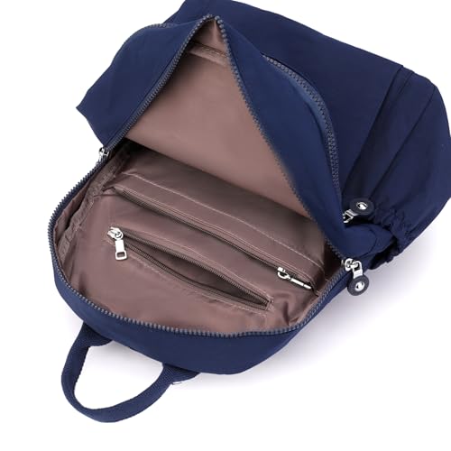 Tanweibago Mini Nylon Women Backpacks11L Small Ladies backpacks Casual Lightweight Women Shopping Travel Daypack Dark Blue - Image 3
