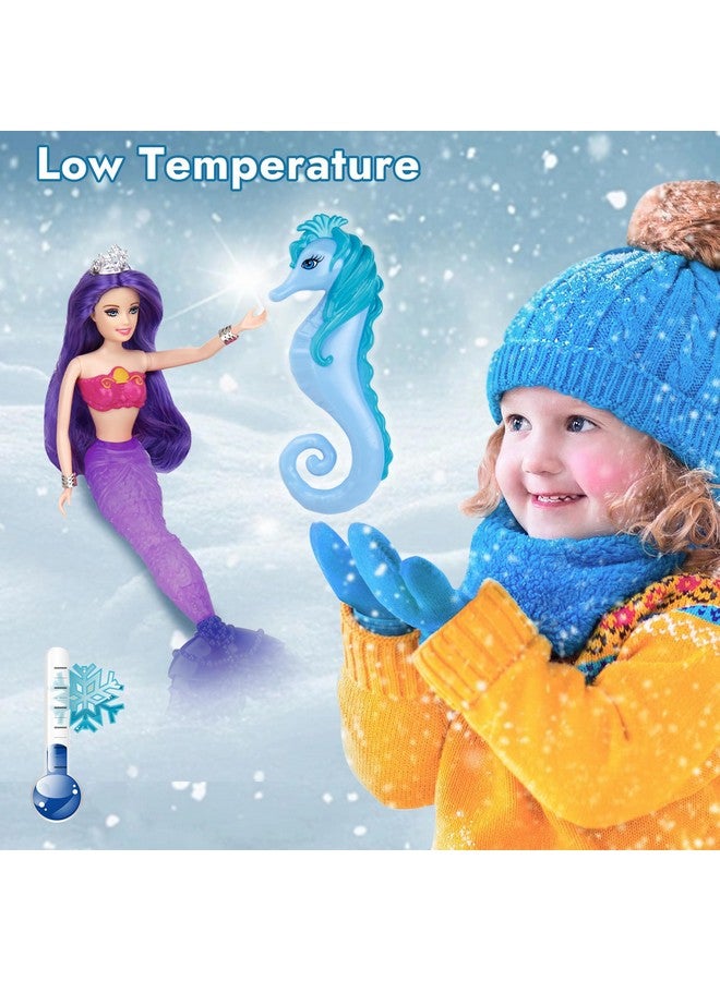 Bettina Color Change Mermaid Doll Playset, Mermaid Princess Doll With Color-Changing Tail, Mermaid Toys With Seahorse & Accessories, Purple Hair - Image 4