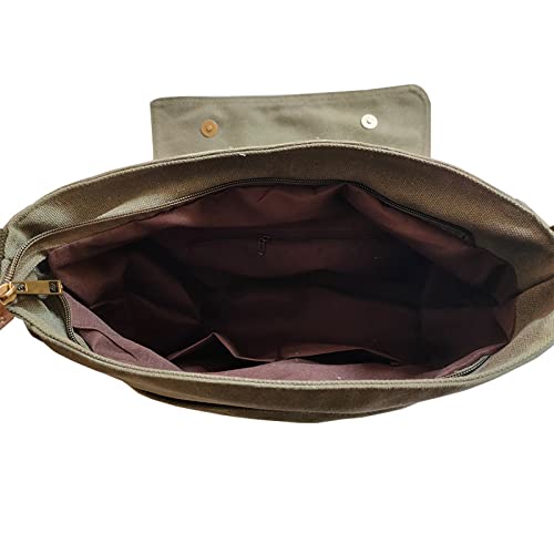 BXCNCKD Korean Canvas Large Capacity Computer Casual Bag for Men - Brown, One Size - Image 4
