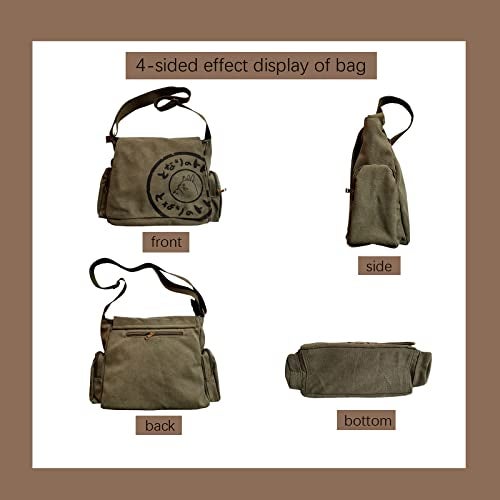 BXCNCKD Korean Canvas Large Capacity Computer Casual Bag for Men - Brown, One Size - Image 5