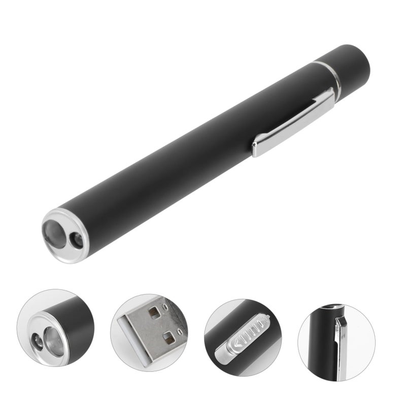 مصباح قلم طبي LED قابل لإعادة الشحن عبر USB، أداة تشخيص محمولة من الفولاذ المقاوم للصدأ للممرضين والأطباء - Image 3