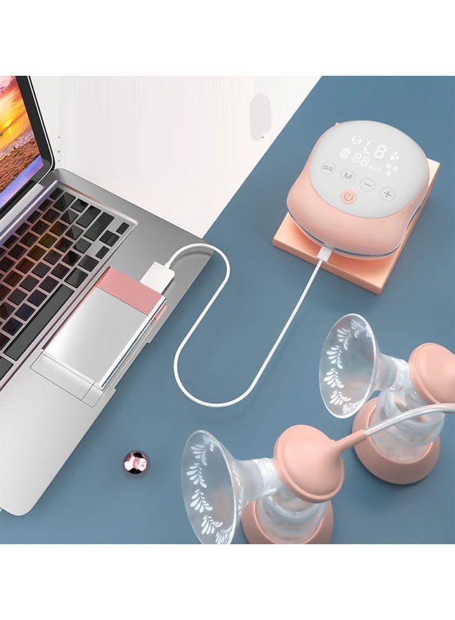 كيكي مضخة حليب الثدي الكهربائية المزدوجة خالية من البيسفينول A، قابلة لإعادة الشحن، مضخة حليب الثدي الكهربائية المزدوجة من السيليكون - Image 3