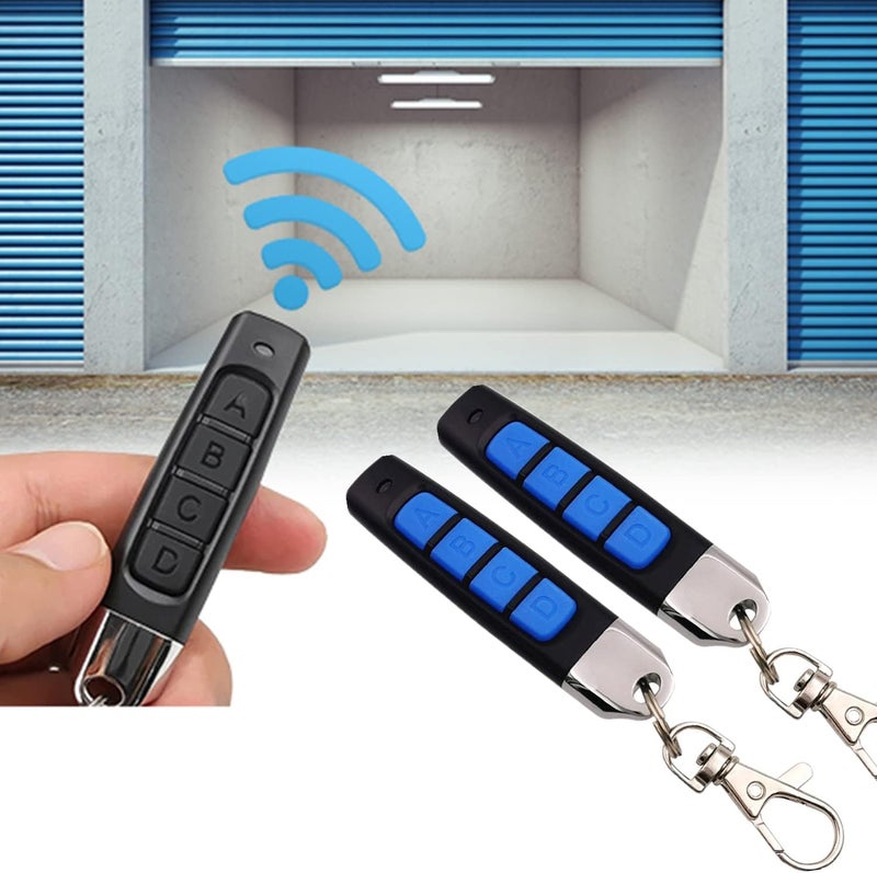 2PCS 4-in-1 Car Remote Control Duplicator,2023 Upgrade Universal Car Garage Door Remote Control Key Duplicator,Copy Fixed Code,Rolling Code Remote Control & Clone Code Car Key Transmitter (Blue-2PCS) - Image 1