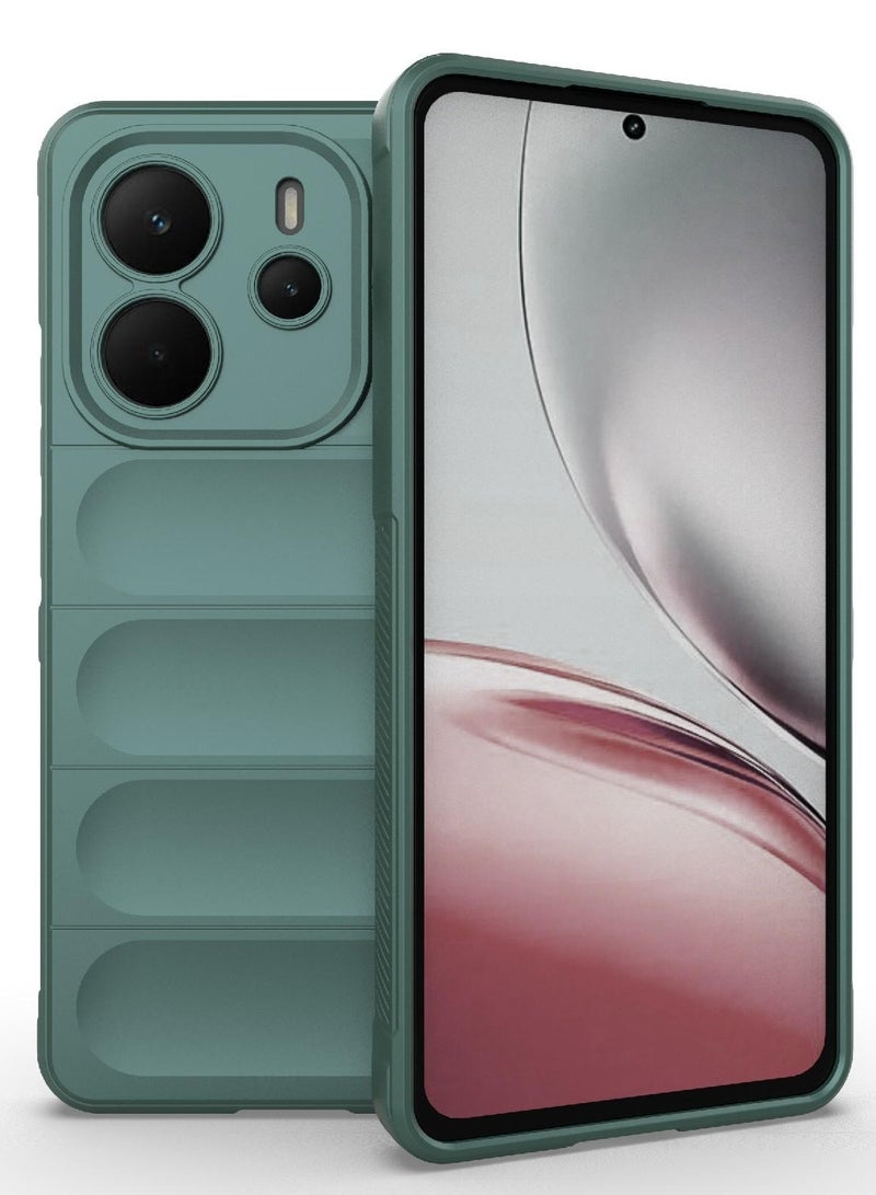 Phone case cover Magic Shield TPU + Silicone Shockproof Phone Case For  Redmi Note 14 4G (Green) - Image 1