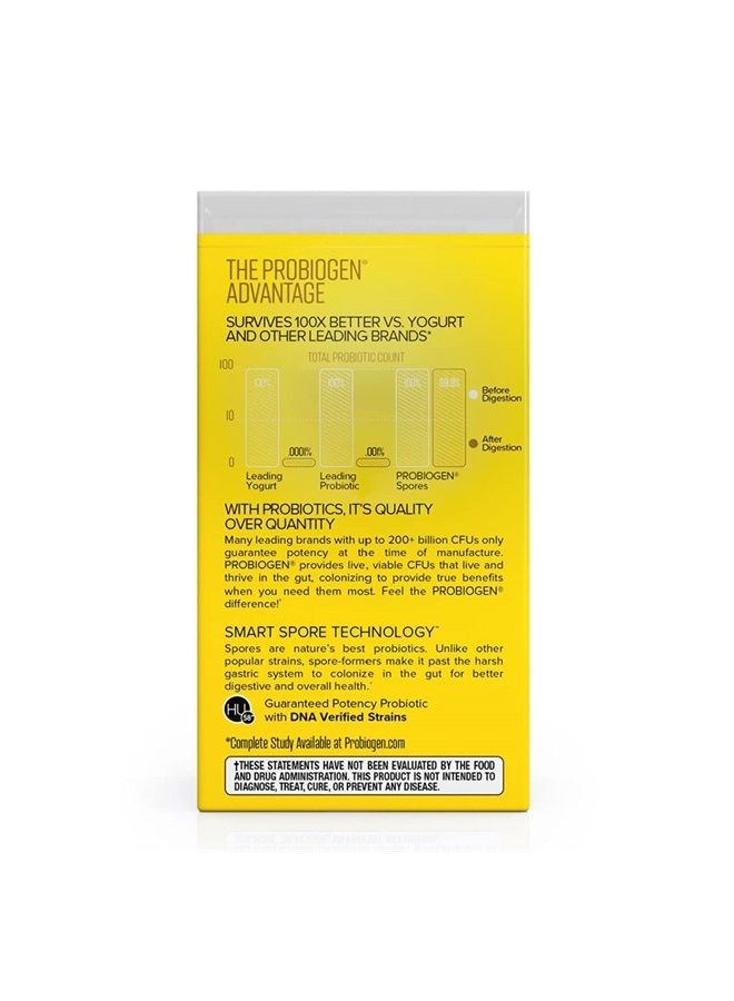 PROBIOGEN Daily Digestive Balance Probiotic, Digestive Supplement, 30 Count Capsules (681816) - Image 3