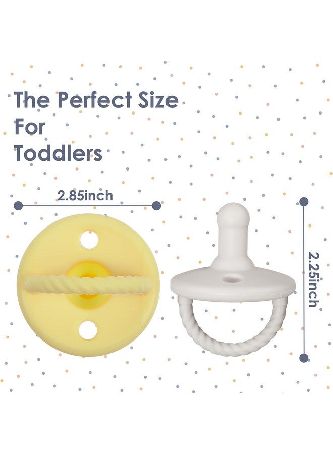 Sweet Child Soothie Pacifiers 018 Months, Set Of 6 Ultralight Silicone Binkies With Collapsible Handle & 3 Air Holes For Added Safety, Best Newborn Pacifiers For Baby Boys Or Girls (Sunshine) - Image 4