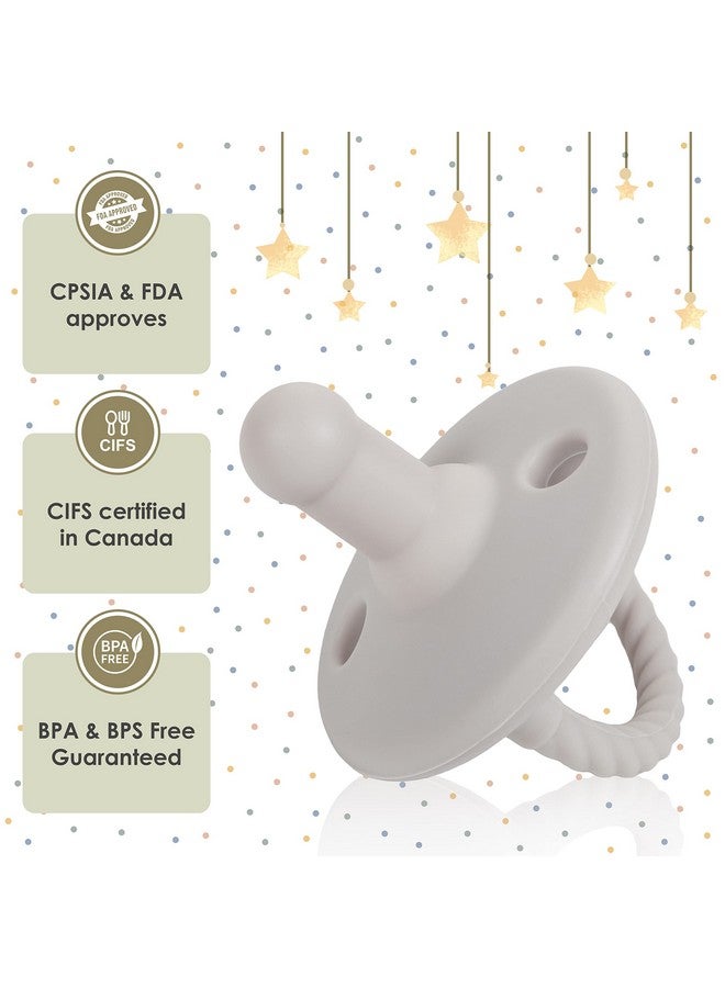 Sweet Child Soothie Pacifiers 018 Months, Set Of 6 Ultralight Silicone Binkies With Collapsible Handle & 3 Air Holes For Added Safety, Best Newborn Pacifiers For Baby Boys Or Girls (Sunshine) - Image 3