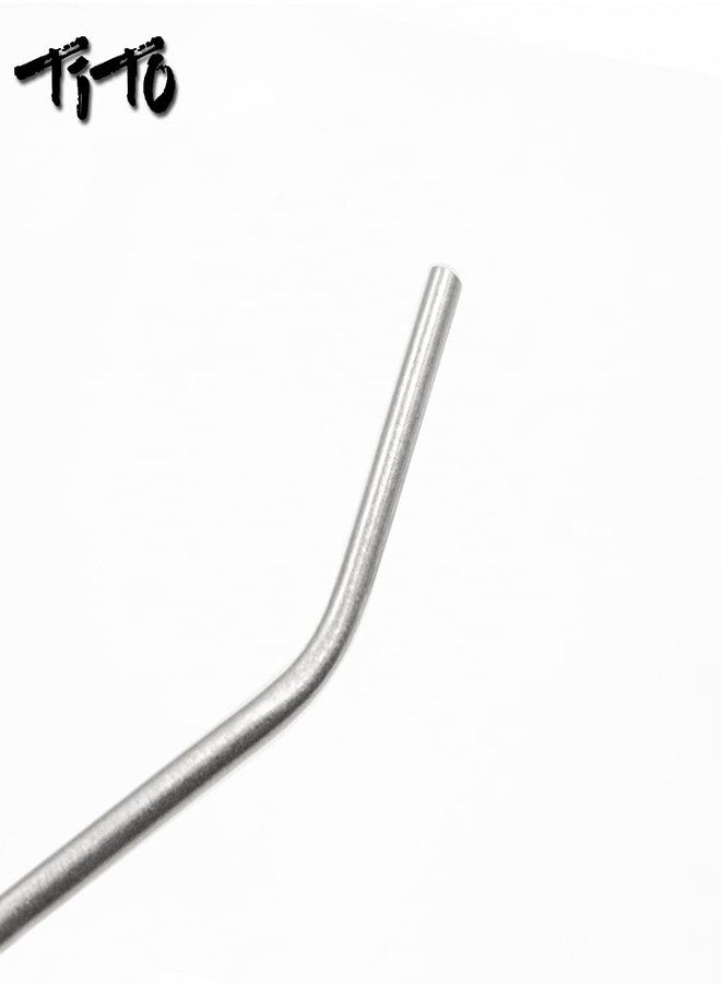 TiTo Titanium straw supper strong and ultralight Drinking straw with cleaning brush Dia 6mm with bent and straight two shape (1 Bent) - Image 3