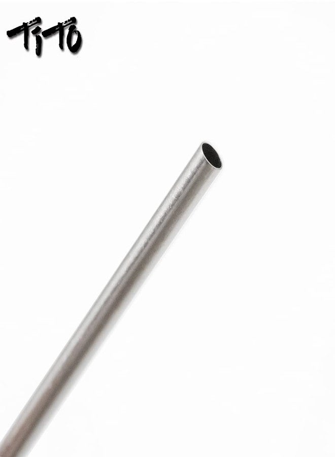 TiTo Titanium straw supper strong and ultralight Drinking straw with cleaning brush Dia 6mm with bent and straight two shape (1 Bent) - Image 5