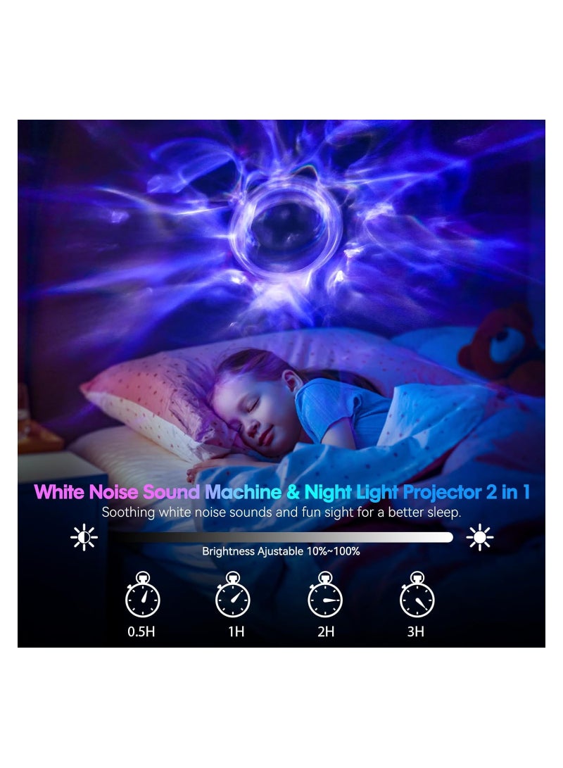SYOSI Star Space Projector Galaxy Night Light Robot Projector with White Noise Music Speaker RemoteTimer App Control Starry Nebula Ceiling Projector Party Ambient Lighting Gifts for Kids - Image 5