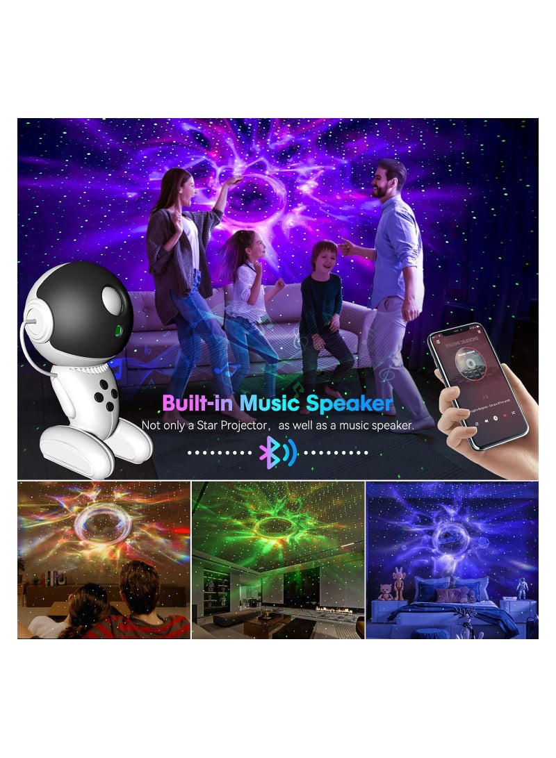 SYOSI Star Space Projector Galaxy Night Light Robot Projector with White Noise Music Speaker RemoteTimer App Control Starry Nebula Ceiling Projector Party Ambient Lighting Gifts for Kids - Image 3