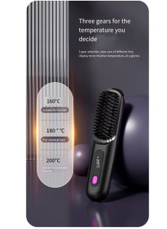 General Mini Ionic Straightening Comb – Travel-Friendly Straightener & Curler for Men/Women, Dual-Use Hair Styling Tool  - Image 4