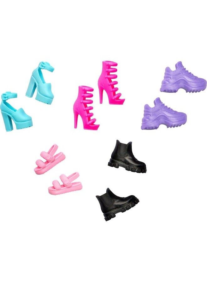 Barbie Fashion Pack - HWV71 - Pack of 5 Shoes, Heels, Slippers for Barbie Dolls - Image 2