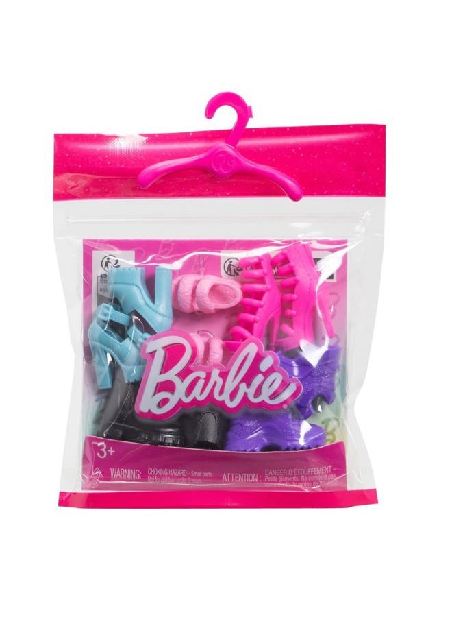 Barbie Fashion Pack - HWV71 - Pack of 5 Shoes, Heels, Slippers for Barbie Dolls - Image 1