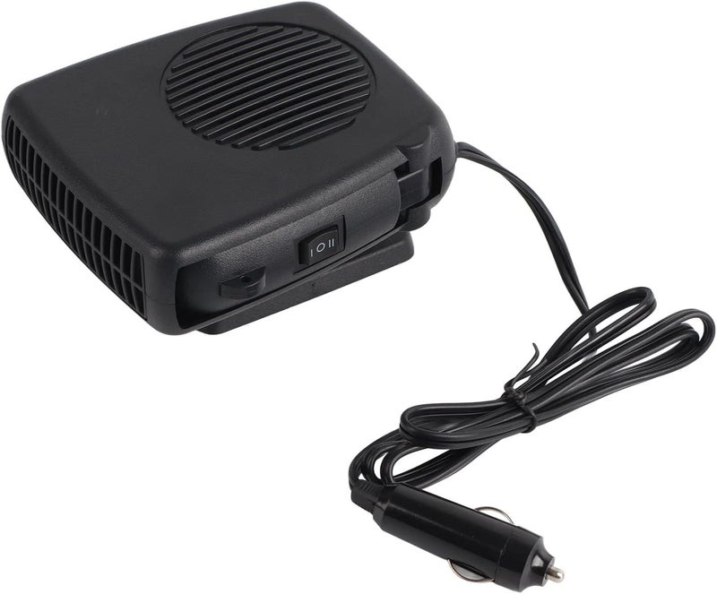 Car Heater Fan Electric 150W 24V with Heating and Cooling Function 360 Degree Rotation Fast Heat Dissipation for Cars Trucks Black ABS Material 12x13x8.2cm - Image 1