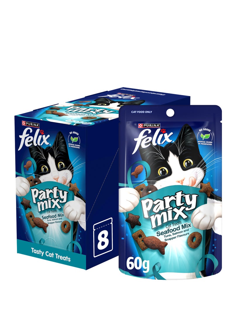 Purina Felix Felix Party Mix Seafood Mix Cat Treats Pack Of 8  - Image 1