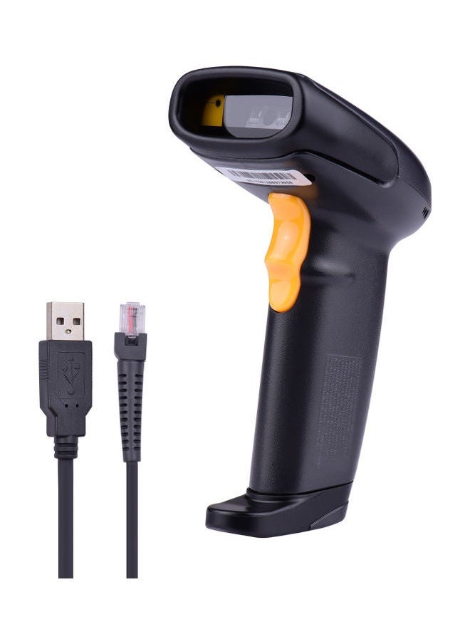 NIBEMINENT Handheld 1D Barcode Scanner USB Wired Compatible with Windows Android Mac for Supermarket Library Logistics Warehouse Black  - Image 1