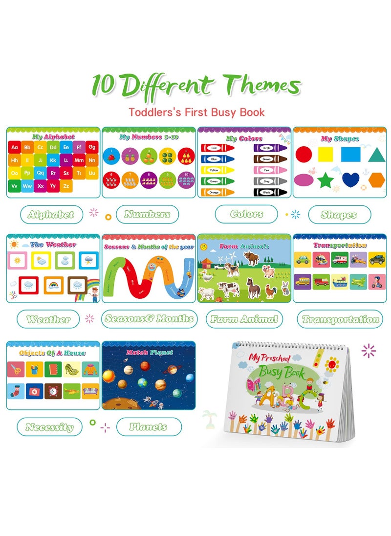 SYOSI Busy Board Activity Books Toddler Toys for 1 2 3 4 Year Old Boys Girls,Busy Book Montessori Toys for 1-4 Year Old Boys Girls Gifts Age 2-4 Preschool Learning Toys for Toddler  - Image 2