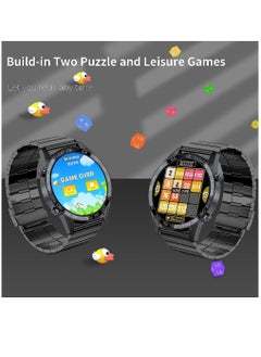 Zoom Plus Bluetooth Calling Stainless Steel Multi-Function Heart Rate Monitoring Smartwatch With 2 Straps Metal And Silicone Black  - Image 5