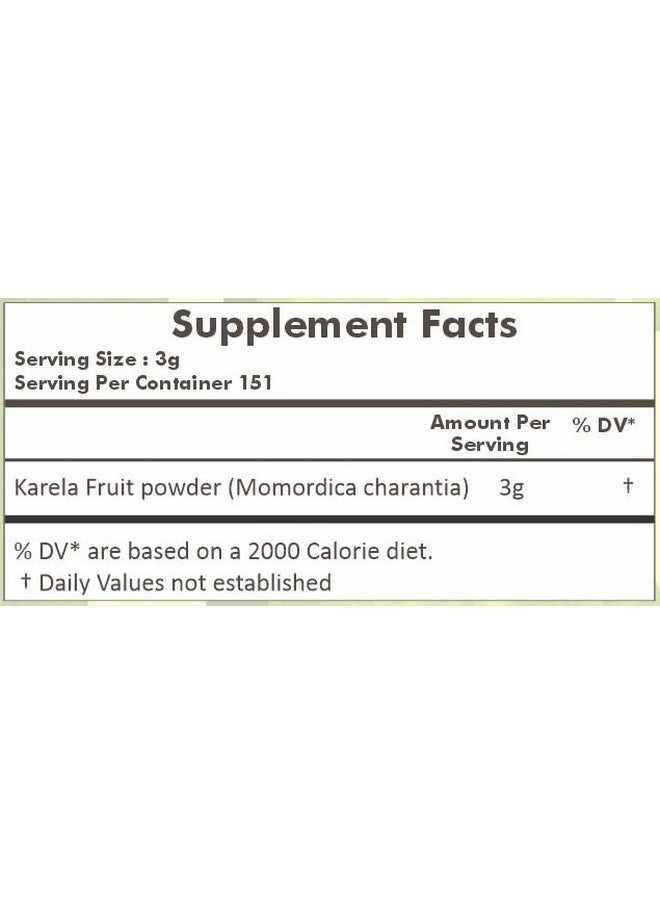 HERBAL HILLS Bitter Melon/Bitter Gourd/Karela Powder (Momordica Charantia) ; 16Oz (454 Gms) ; Best For Eye & Skin Health  - Image 4