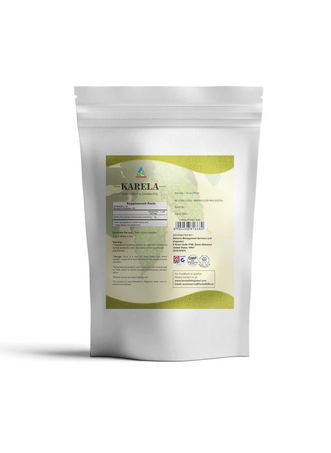 HERBAL HILLS Bitter Melon/Bitter Gourd/Karela Powder (Momordica Charantia) ; 16Oz (454 Gms) ; Best For Eye & Skin Health  - Image 3