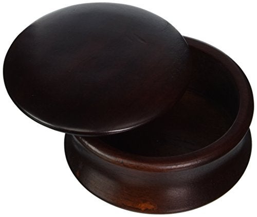 Kingsley Shave Soap Bowl with Lid Dark Wood - Image 3