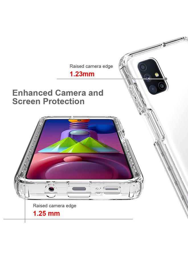 اس-توب جراب لهاتف Samsung Galaxy M51 مقاوم للصدمات وشفاف للغاية مصنوع من مادة PC+TPU بألوان الحلوى - Image 5