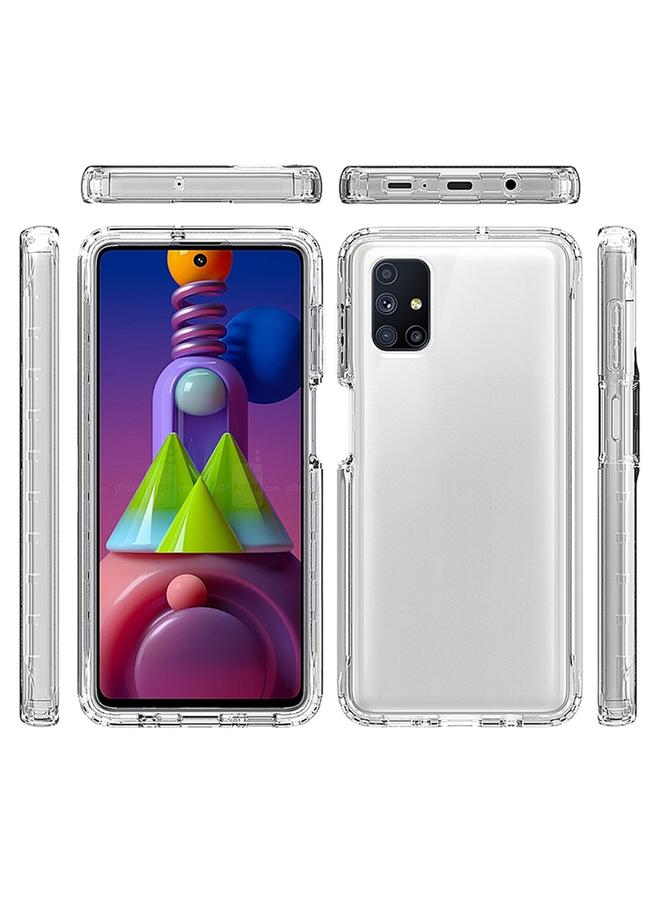 اس-توب جراب لهاتف Samsung Galaxy M51 مقاوم للصدمات وشفاف للغاية مصنوع من مادة PC+TPU بألوان الحلوى - Image 1