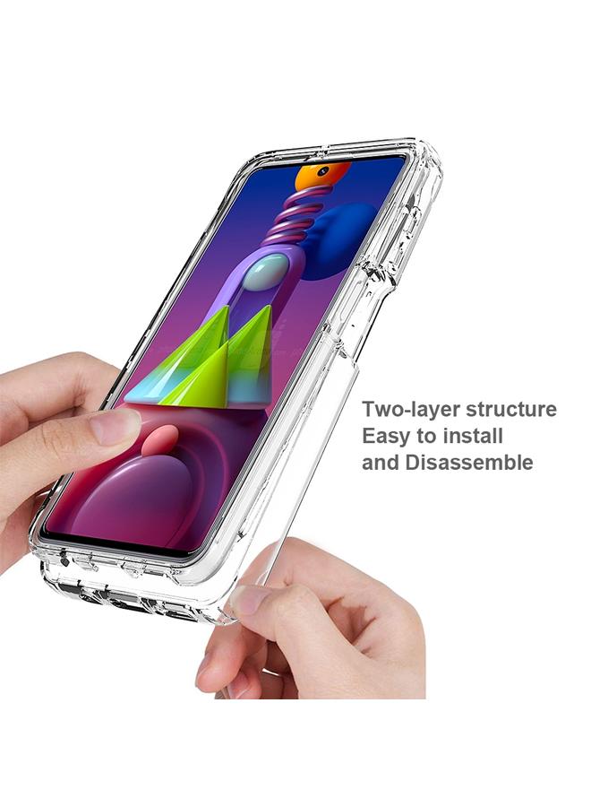 اس-توب جراب لهاتف Samsung Galaxy M51 مقاوم للصدمات وشفاف للغاية مصنوع من مادة PC+TPU بألوان الحلوى - Image 3