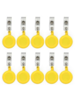 PARTNER 10-Piece Badge Reel for ID Cards Yellow  - Image 1