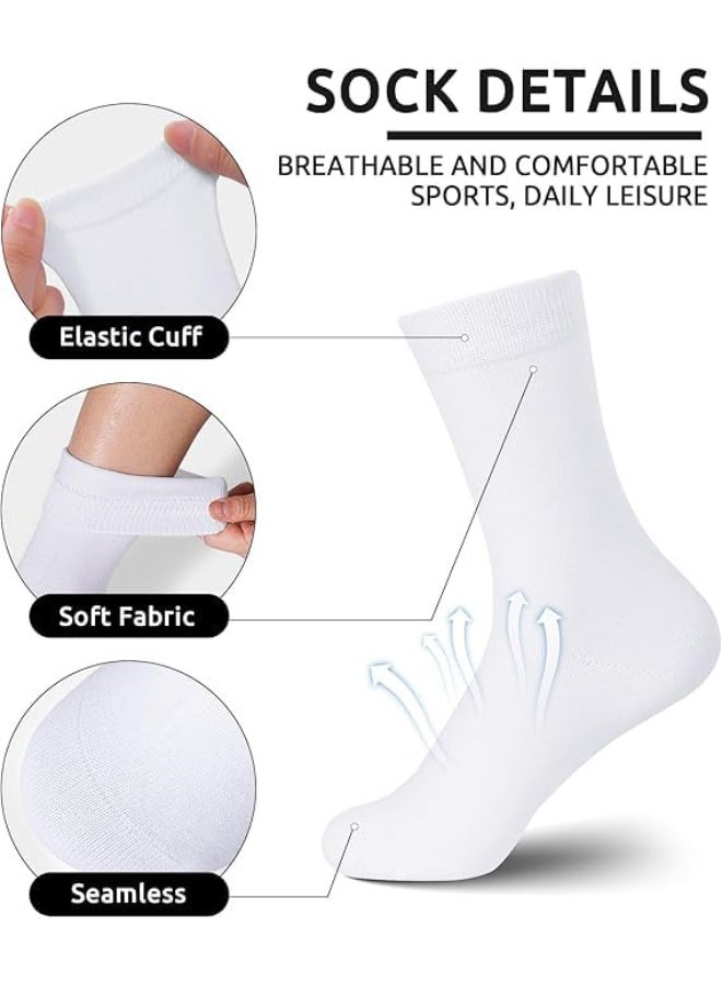 تانجو 6 Pairs Kids Socks for Boys Girls Crew Dress Athletic Socks Soft Cotton Childrens School Uniform Sock - Image 2