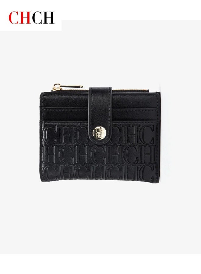 CHCH CHCH Portable Ladies' Wallet Elegant Ladies' Card Holder Bag High-Quality Elegant Ladies' Wallet Premium Fashion Black  - Image 1
