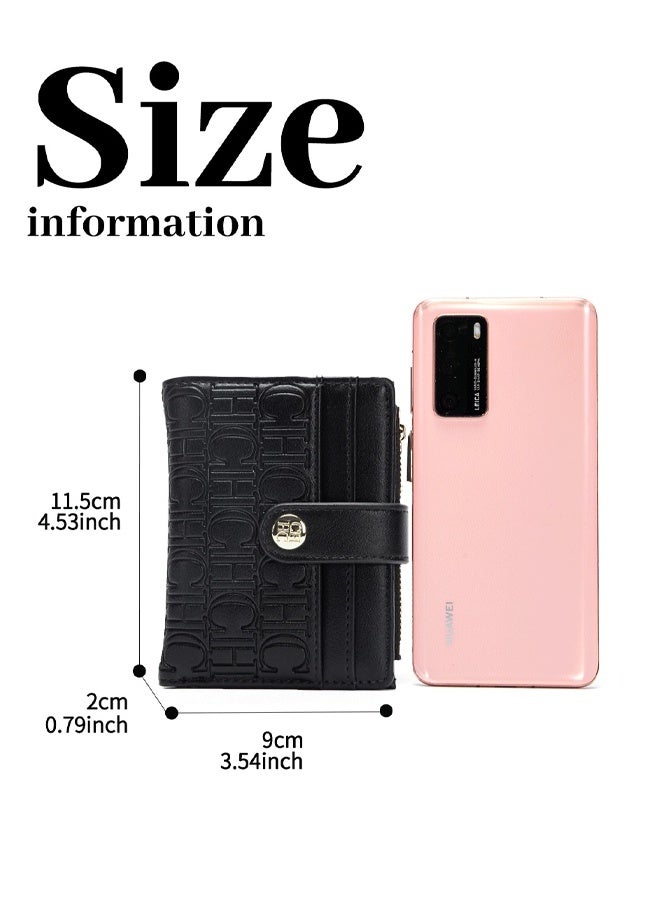 CHCH CHCH Portable Ladies' Wallet Elegant Ladies' Card Holder Bag High-Quality Elegant Ladies' Wallet Premium Fashion Black  - Image 3