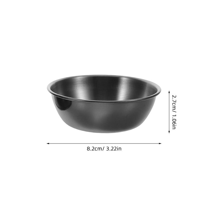 4 قطع من أوعية الغمس الصغيرة المصنوعة من الفولاذ المقاوم للصدأ الأسود، لصوص الصويا للسوشي، للاستخدام المنزلي والمطعم - Image 3