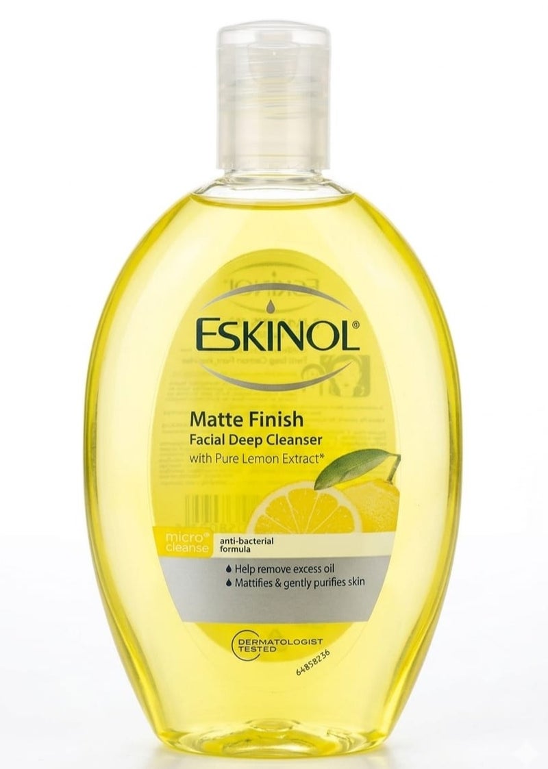 Eskinol Two Pieces Of Matte Finish Facial Deep Cleanser With Pure Lemon Extract 2x225 ml - Image 2