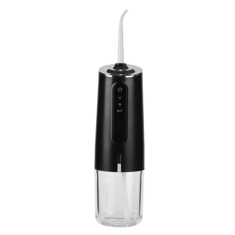 240ml Portable Oral Irrigator 3‑Mode USB Rechargeable Water Dental Floss Waterproof Tooth Cleaner with 1 NozzleBlack - Image 2