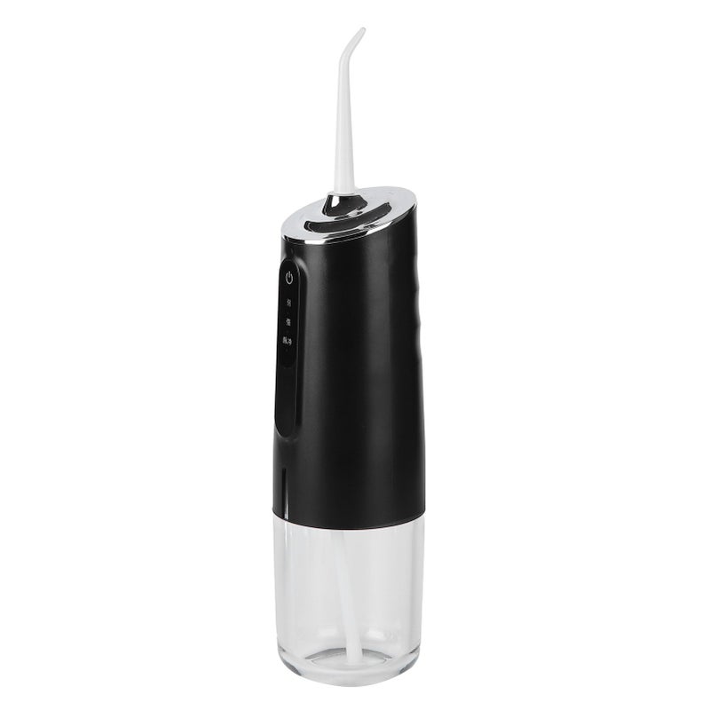240ml Portable Oral Irrigator 3‑Mode USB Rechargeable Water Dental Floss Waterproof Tooth Cleaner with 1 NozzleBlack - Image 4