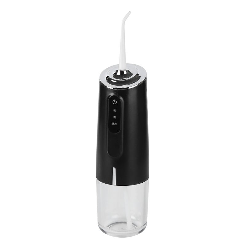 240ml Portable Oral Irrigator 3‑Mode USB Rechargeable Water Dental Floss Waterproof Tooth Cleaner with 1 NozzleBlack - Image 3