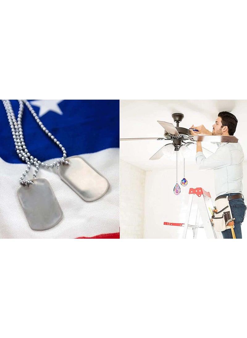 DIY Crafts DIY Crafts 3 Mtr Kit Chain Oval Diamond Silver Ceiling Fan Pull Chain Set Light Diamond Fan Pull Chains Ceiling Fan Chain Extender Chain Connect 3 Mtr Kit Chain Oval Diamond Silver  - Image 5