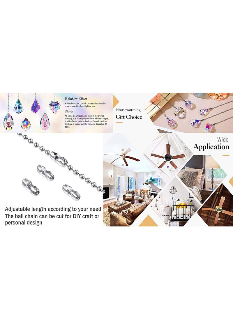 DIY Crafts DIY Crafts 3 Mtr Kit Chain Oval Diamond Silver Ceiling Fan Pull Chain Set Light Diamond Fan Pull Chains Ceiling Fan Chain Extender Chain Connect 3 Mtr Kit Chain Oval Diamond Silver  - Image 2