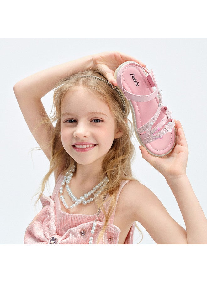 DEESHA Crown Glitter Decoration】girls' Sandals 2025 Summer, Versatile Fashion Casual Princess Sandals For Big Kids - Image 2
