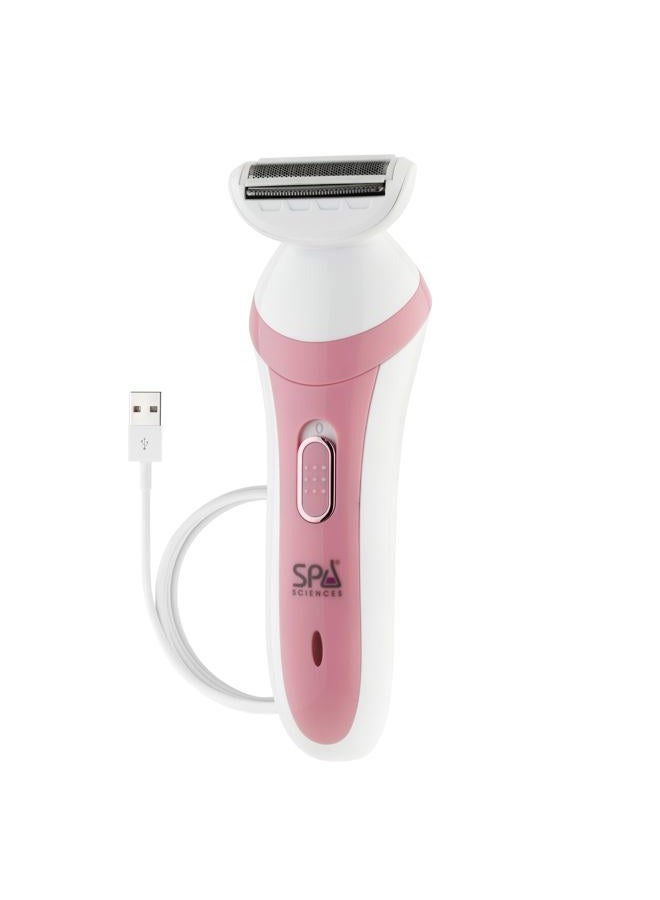 Spa Sciences Ziva Lady Shaver - Advanced Wet & Dry Trimmer - Non-Irritating Shave - for Sensitive Skin - USB Rechargeable - All Skin Types - Image 1