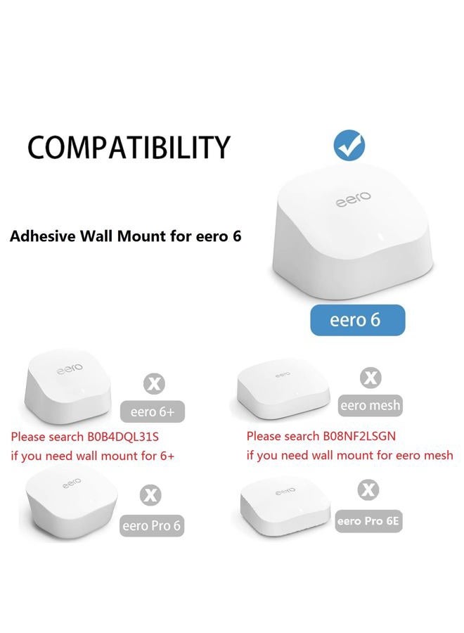 OkeMeeo Screwless Wall Mount for eero Pro 6 tri-Band mesh Wi-Fi 6 Holder, No Tools Required, Easy to Install, No Drilling, Strong VHB Adhesive Mount by HOLACA (2 Pack) - Image 2